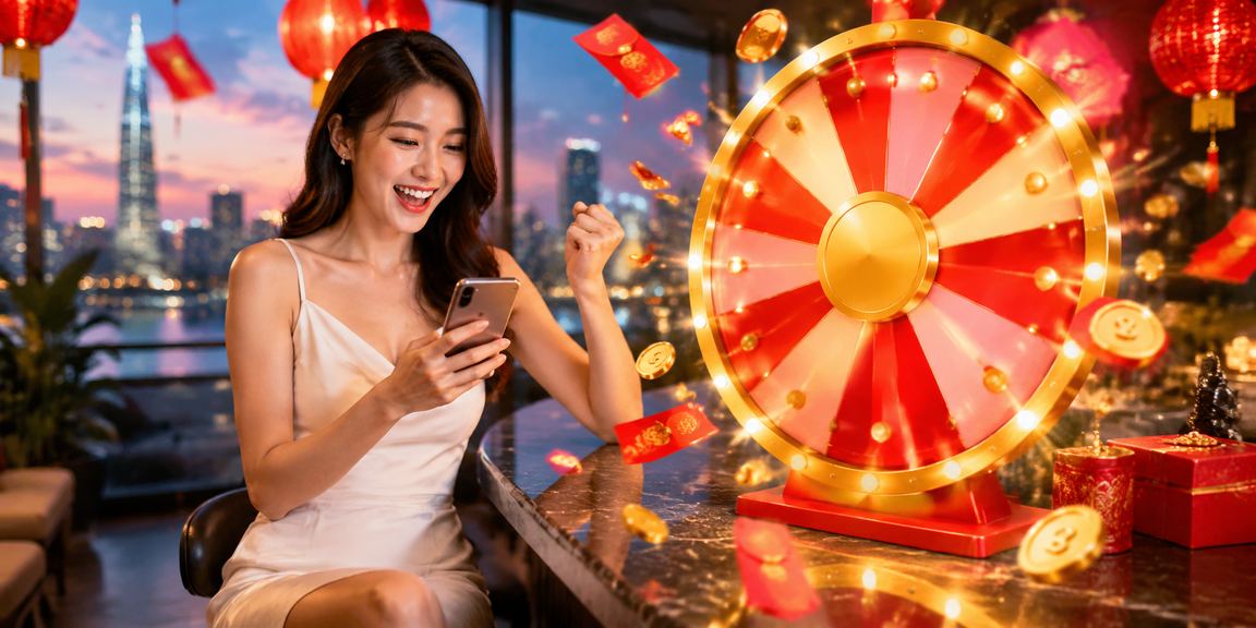 Không khí rút thăm may mắn với đèn lồng tại TP. Hồ Chí Minh trong dịp lễ hội