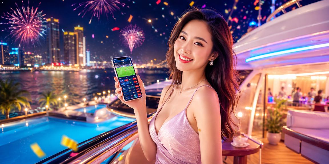 Người dùng tại Nha Trang truy cập casino di động với ánh đèn neon về đêm